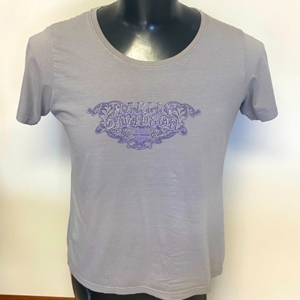 Women’s HARLEY DAVIDSON 2X Grand Turk T-Shirt Crew Neck Sparkle!